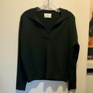 Aritzia Wilfred merino wool polo sweater